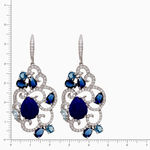 серебряные серьги с цирконом  57090542
